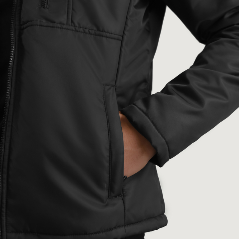 Mens Elliot Black Lightweight Jacket Close-Up-9-1698749928012